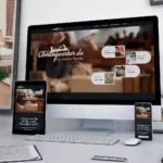 Responsive Webdesign für Elbhangwerker – moderne Website-Ansicht auf Desktop, Tablet und Smartphone
