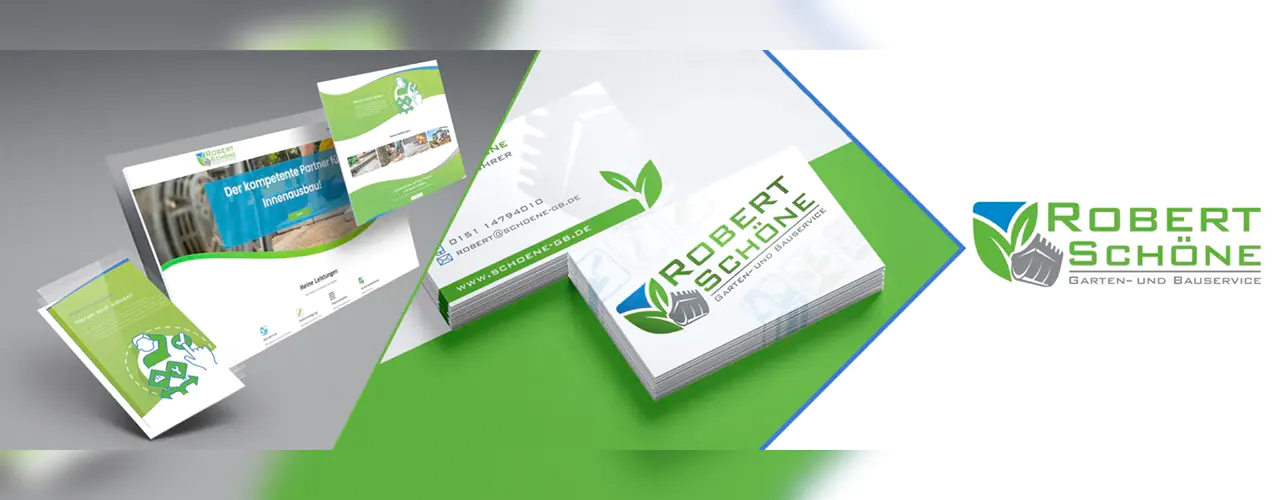 Corporate Design Konzept für R. Schöne – einheitliches Branding mit Logo, Typografie und Farbwelt
