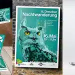 Werbegrafik für das Nawa Event 18. mit futuristischem Design, Veranstaltungsinformationen und moderner Typografie