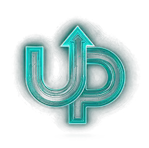 UP-Logo mit Pfeil nach oben als Symbol für Wachstum und Fortschritt